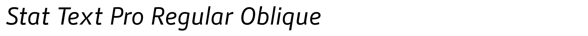 Stat Text Pro Regular Oblique image